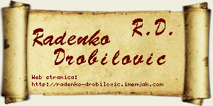 Radenko Drobilović vizit kartica
